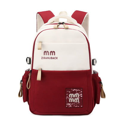 Cute Large School Backpack (Red) S4