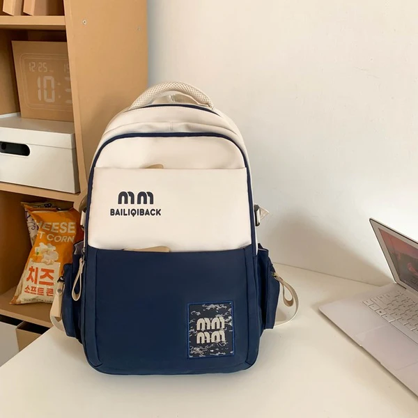 Cute Large School Backpack (Blue) S4