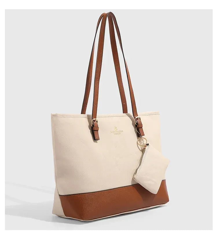 4pcs Combo Women Soft Synthetic Tote Bag (Off White)
