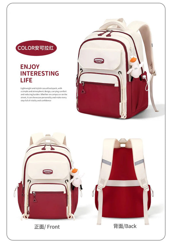 Waterproof with stain-resistant school backpacks (Merun)