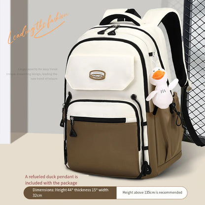 Waterproof with stain-resistant school backpacks (olive)