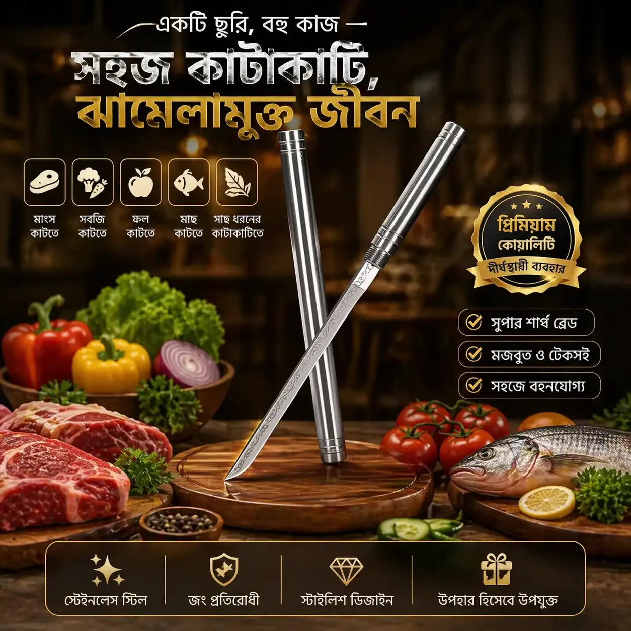 Pen Knife Steak। সহজ কাটাকাটি ঝামেলামুক্ত জীবন