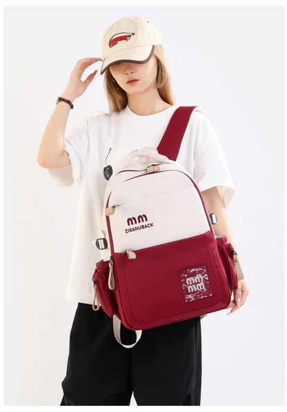 Cute Large School Backpack (Red) S4