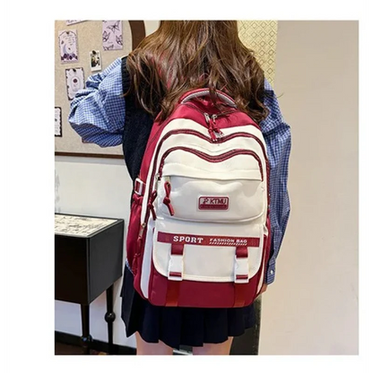 Academy Style Waterproof School Book Bag (Merun) S2