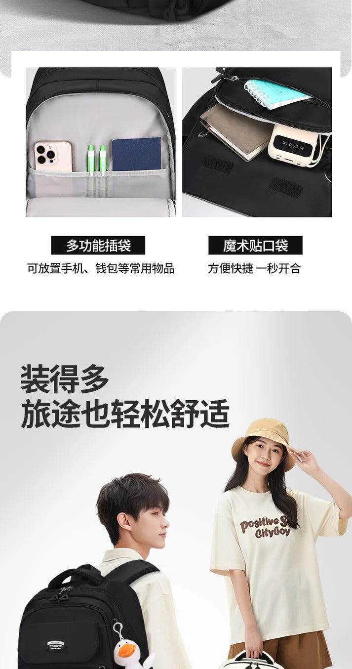 Waterproof with stain-resistant school backpacks (Deep Blue)