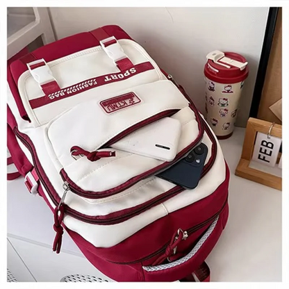 Academy Style Waterproof School Book Bag (Merun) S2