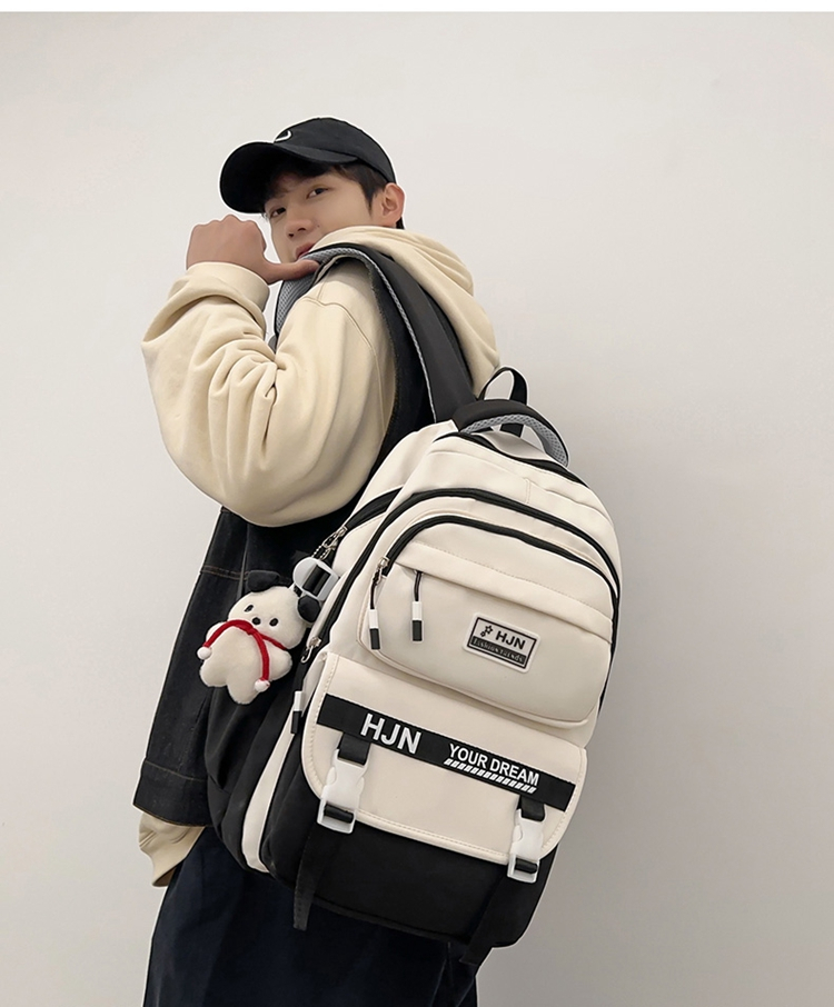 Academy Style Waterproof School Book Bag (Black) S2