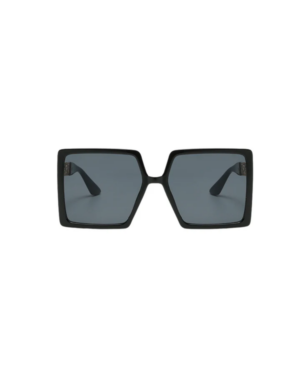2026 New Arrivals Fashion Uv400 Protection Sunglasses With Chain Big Frame Square Sunglasses for Women ( Black )